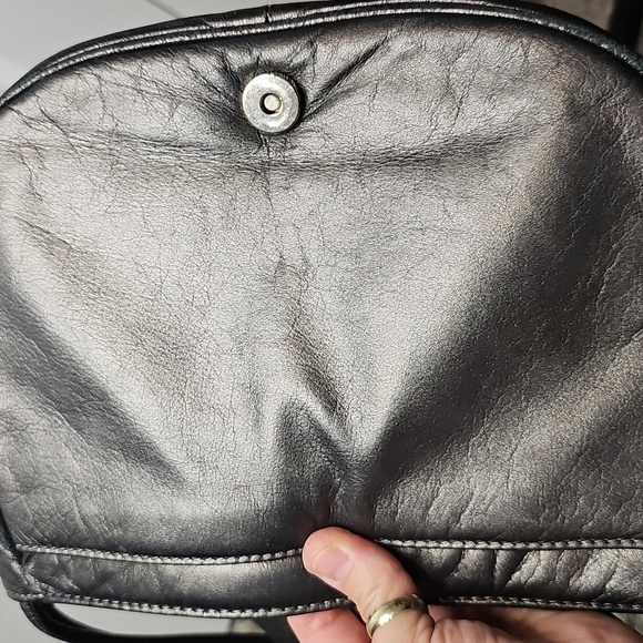 Anne Klein For Calderon Smoke Metallic Crossbody Bag with knotted strap - Picture 6 of 8